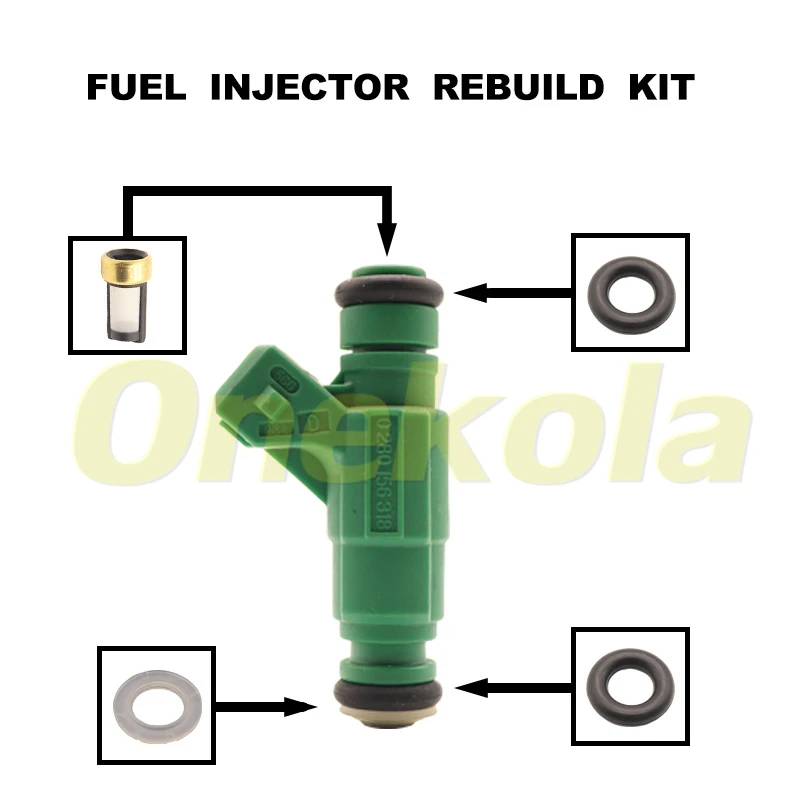 

Fuel Injector Service Repair Kit Filters Orings Seals Grommets for 0280156318 Citroen C2 C3 C4 Xsara Berlingo Peugeot 206 307