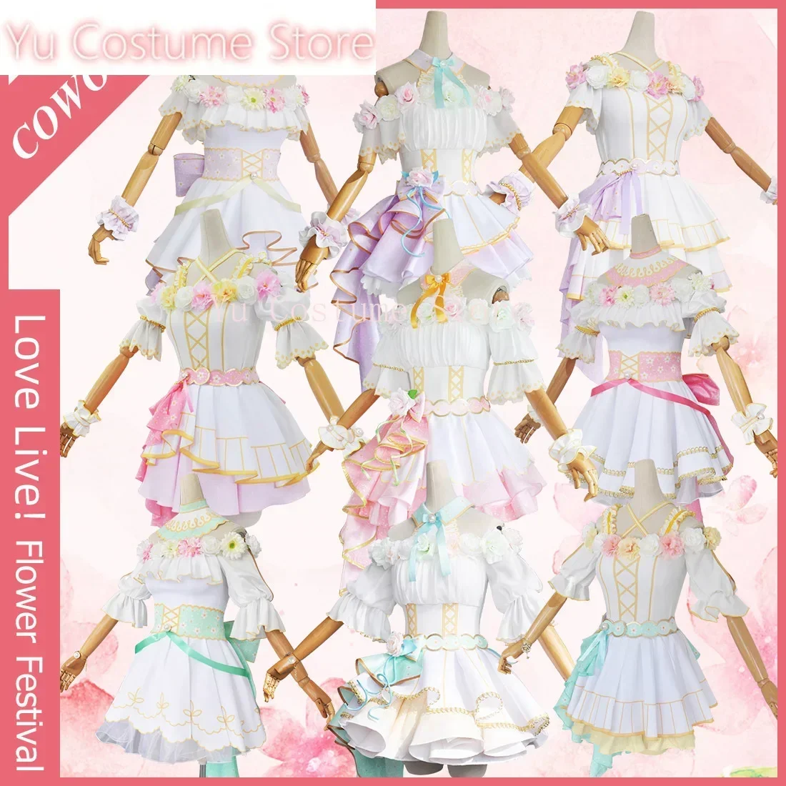 Ю аниме! Lovelive Maki Rin Hanayo все учащиеся платье для фестиваля цветов элегантная