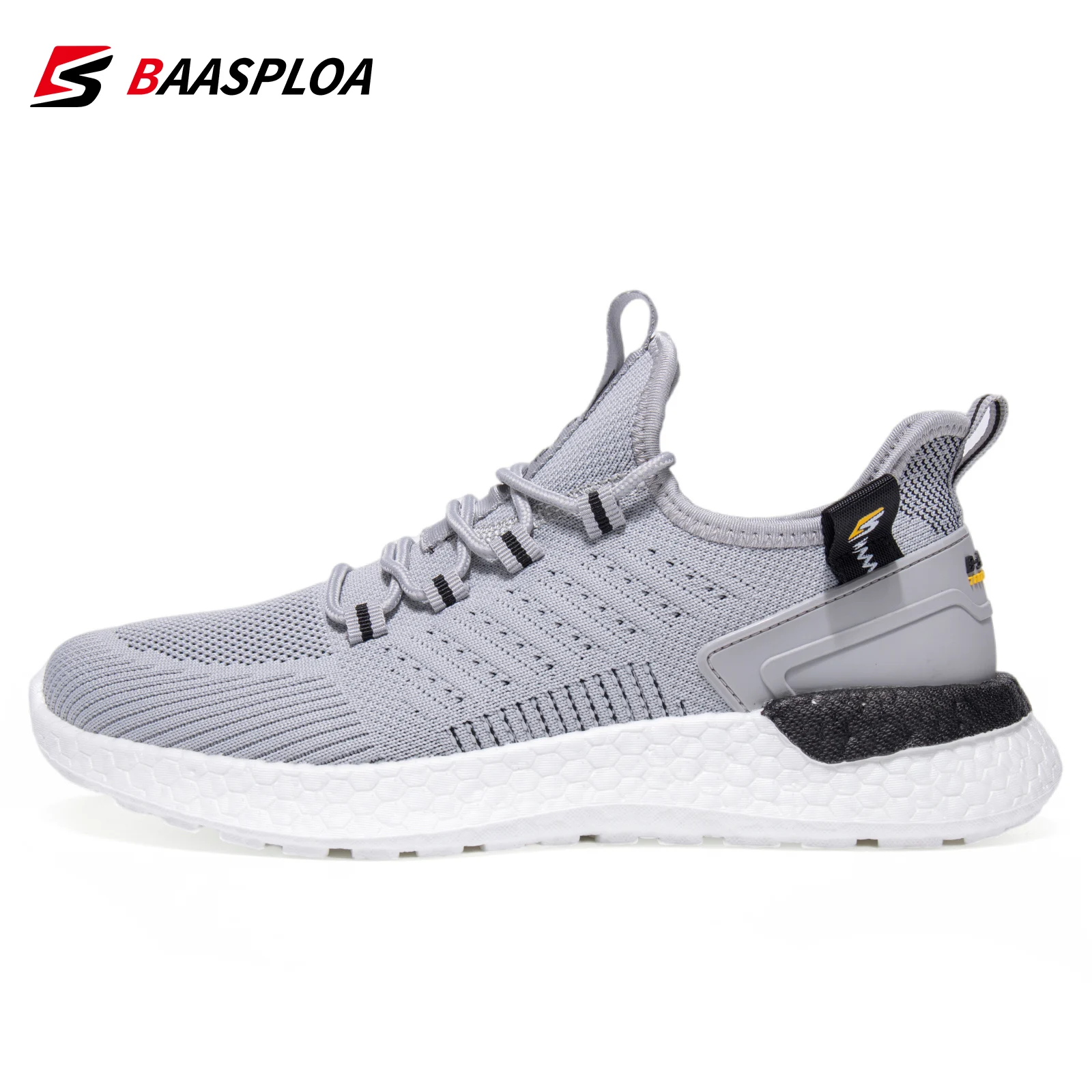 Baasploa 2022 Men Running Shoes Breathable Trendy Sneakers Casual Light Walking Shoes Comfortable Athletic Training Footwear