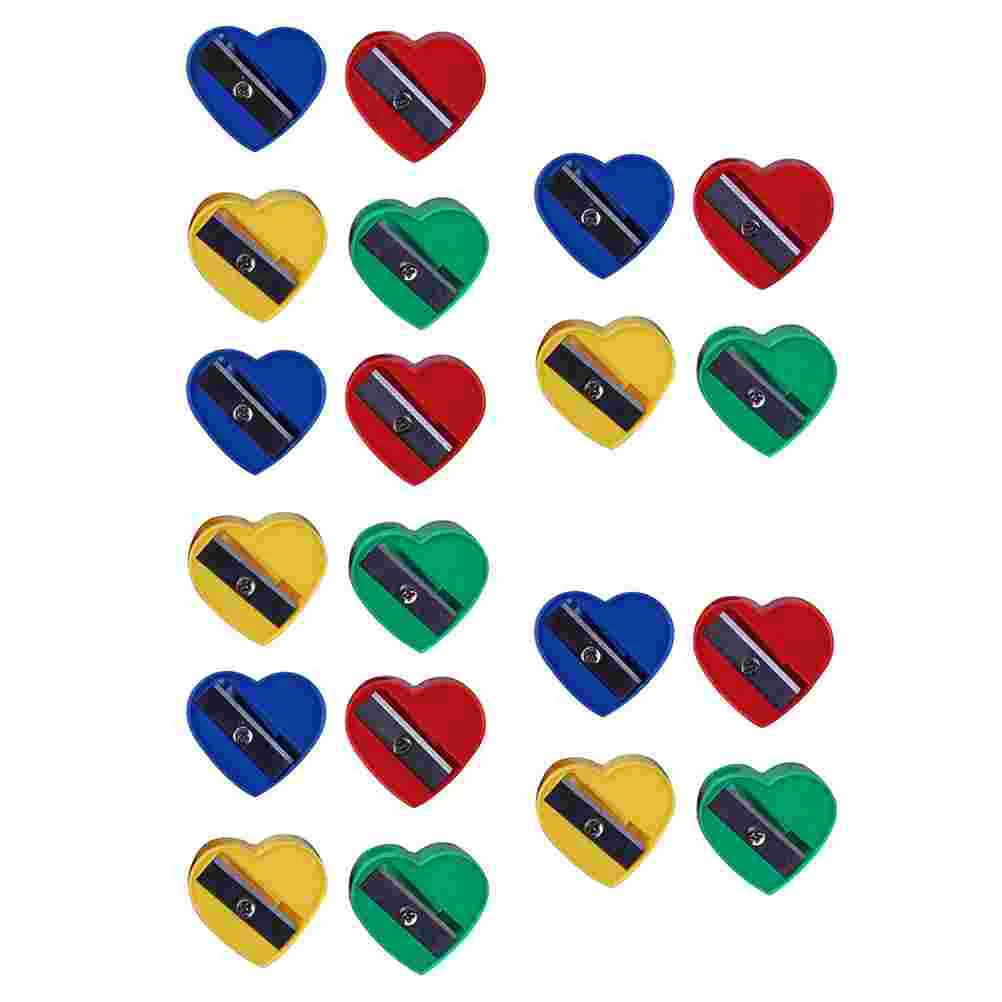

60Pcs Simple Heart Shaped Design Pencil Sharpeners for Student School Using
