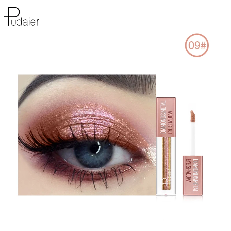 

Pudaier Metal liquid Glitter Eyeshadow Makeup Liquid Shimmer Eye Shadow Metals Make Up Highlighter Cream Cosmetic
