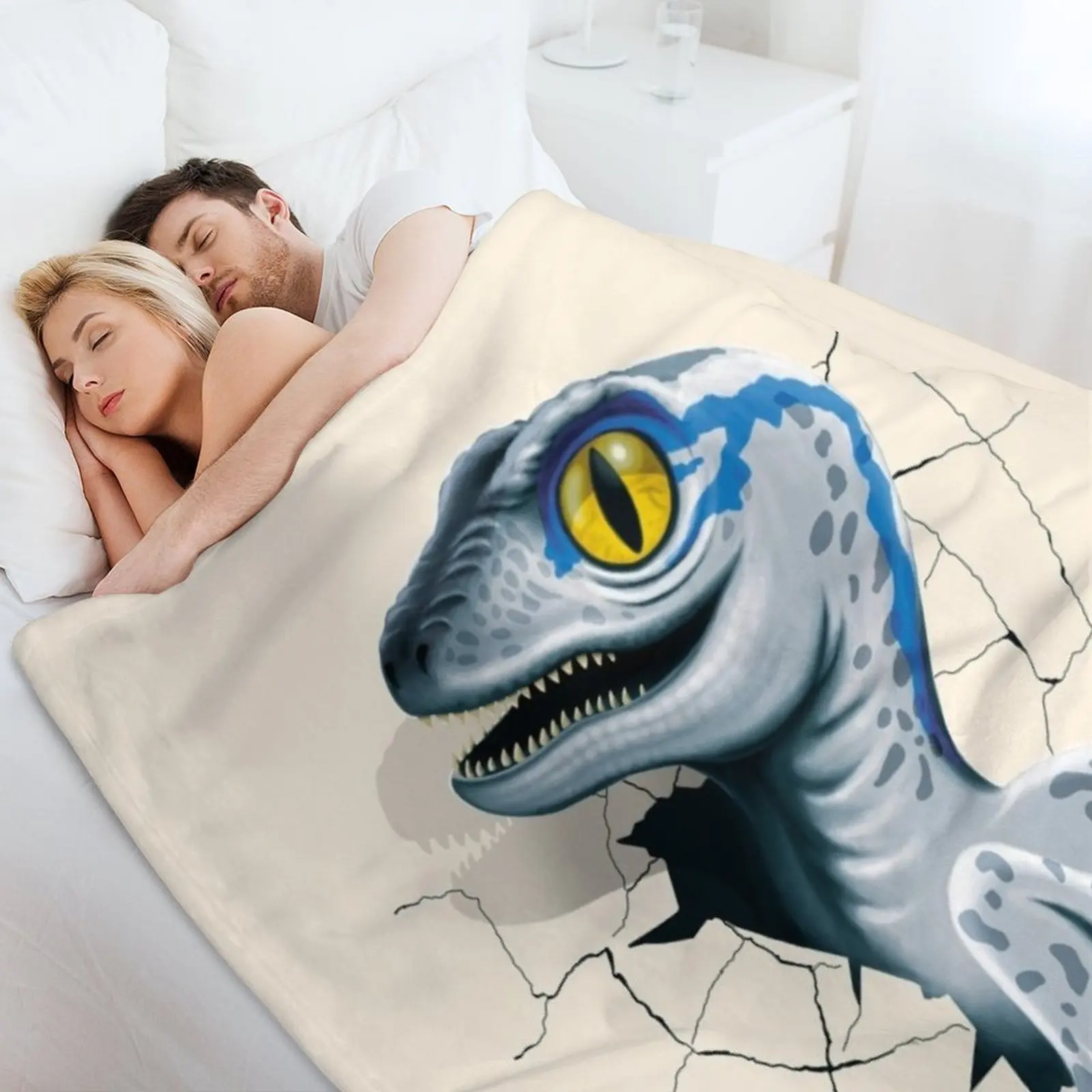 Мир Юрского периода - голубое одеяло для велоцираптора Retros летние постельные