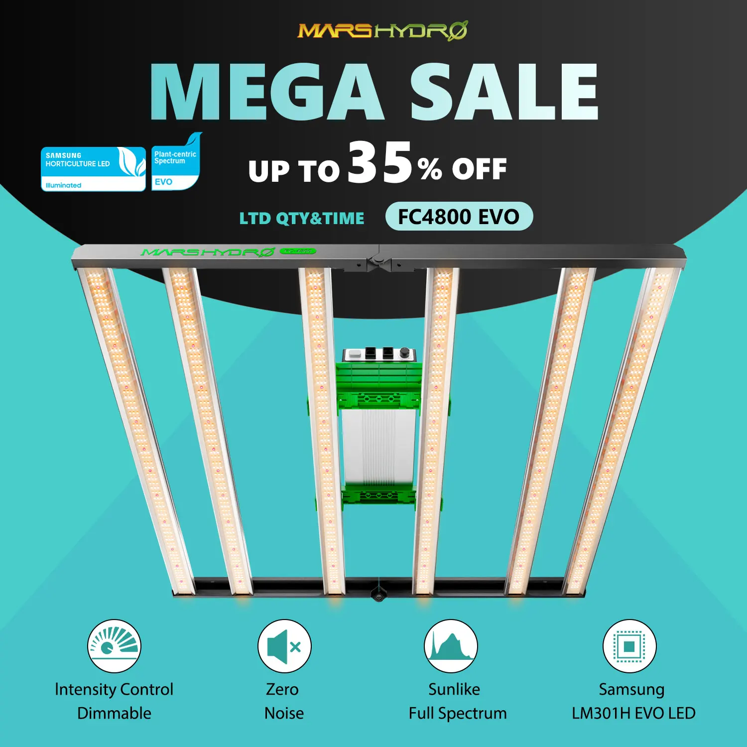 

MarsHydro FC 4800 светодиодная фитолампа