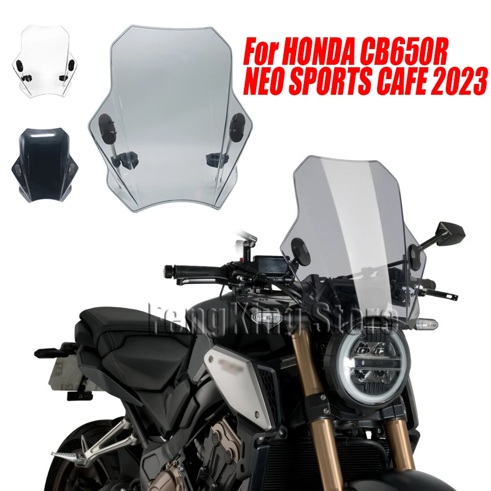 

For HONDA CB650R NEO SPORTS CAFE 2023 Motorcycle Windscreen Windshield Covers Screen Smoke Lens Motorbikes Deflector