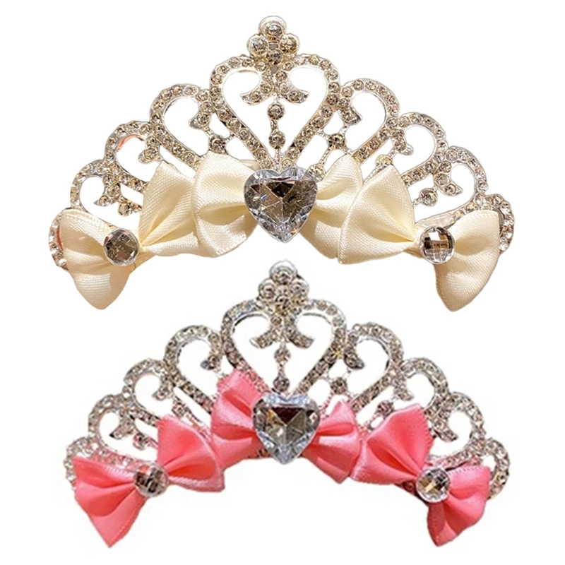 

L93F Принцесса Диадемы Расческа Маленькие Кристаллы Стразы Корона Расческа Для Волос Праздничные Атрибуты