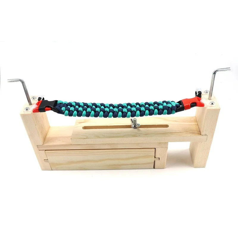 

Diy Tool Bracelet Woven Workbench Length Adjustable Manual Wooden Paracord Jigs Set Rope Weaving Maker Platform