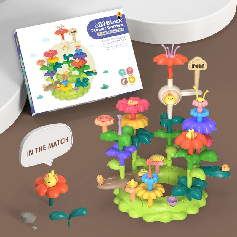 

DIY Flower Gardens Building Blocks Classic Model Bricks Kids Sets Kits Toys 3D Flower Model Children's DIY Interactive Toys Gift