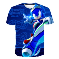 3 14t summer sonic boys girls casual clothes kids t shirts cartoon anime children 3d printing round neck short sleeves