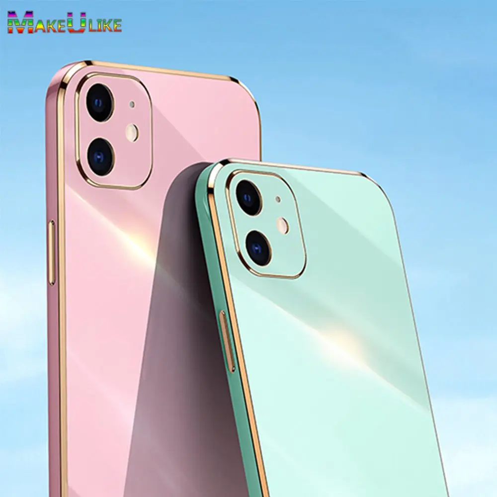 

Soft Case For iPhone 11 Pro Max Case Plating Frame Back Case For iPhone SE 2020 6 S 7 8 Plus 13 12 Pro Mini X XR XS Max Cover