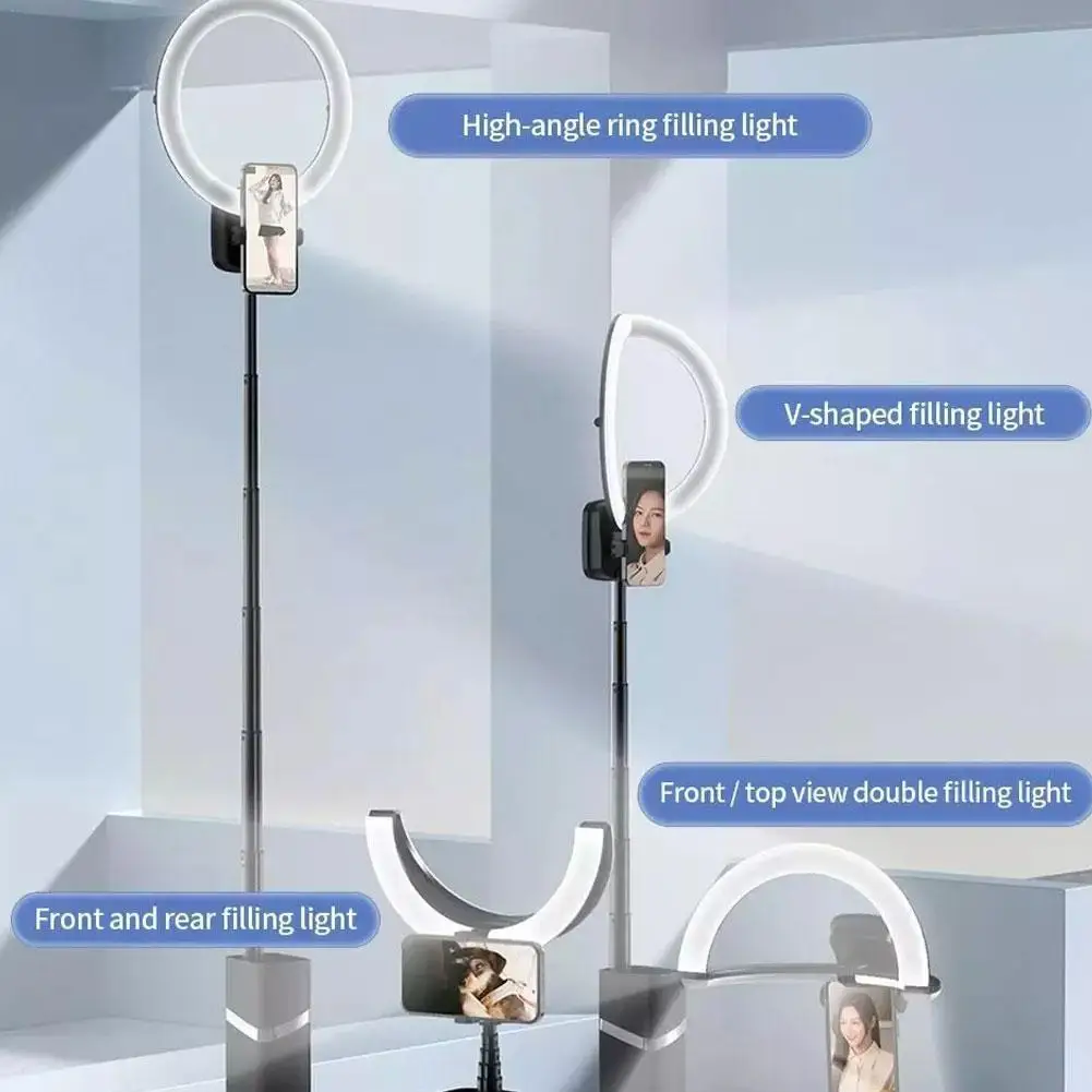 

Mobile Phone Holder Multi-function Retractable Portable Fill Light Selfie Wireless Bracket Stand For Live Broadcast Q9o3