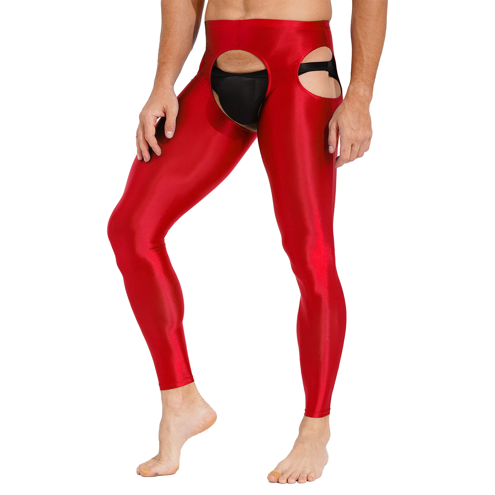 Мужские сексуальные леггинсы колготки ажурные тянущиеся экзотические брюки с