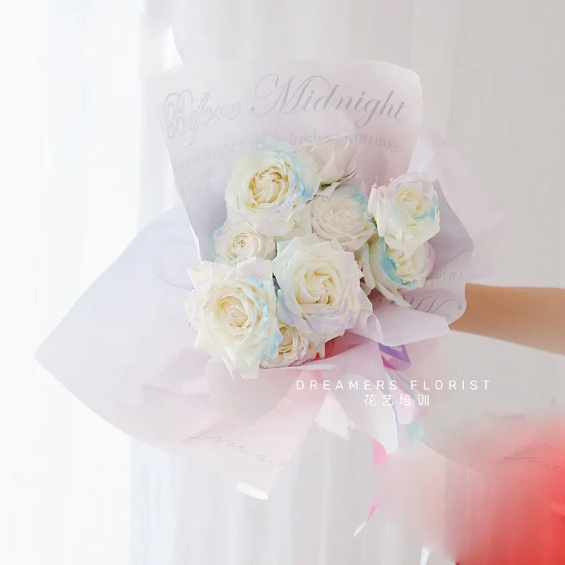 

Flower wrapping paper Valentine's Day gift our story love flower waterproof