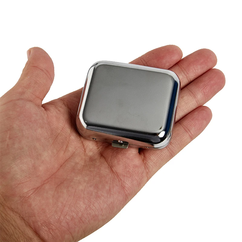 

1PC N2HAO Smallsweet Stainless Steel Square Pocket Ashtray metal Ash Tray Pocket Ashtrays With Lids Portable Ashtray
