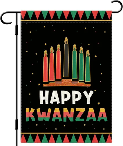 Фото Садовый флаг Happy Kwanzaa, 12×18 дюймов, двусторонний, EYY IIX SSL №1