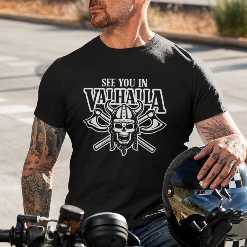 

See You IN Valhalla Odin Thor Vikings Viking Wodan Ragnar Bike Norse T-Shirt