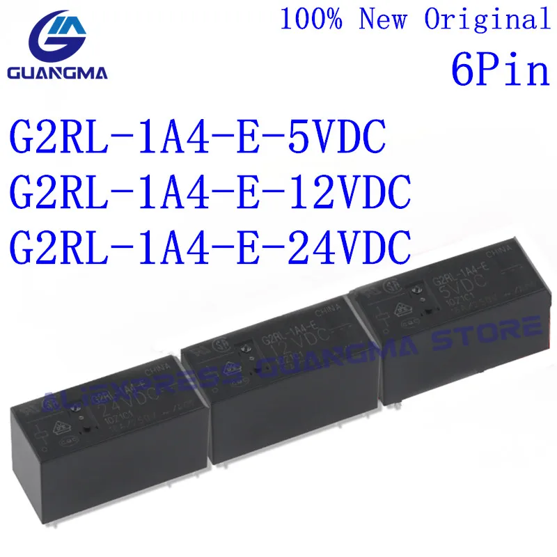10 шт., 100% Φ 6Pin 16A 250Vac G2RL 1A4 E DC5V 12V 24V