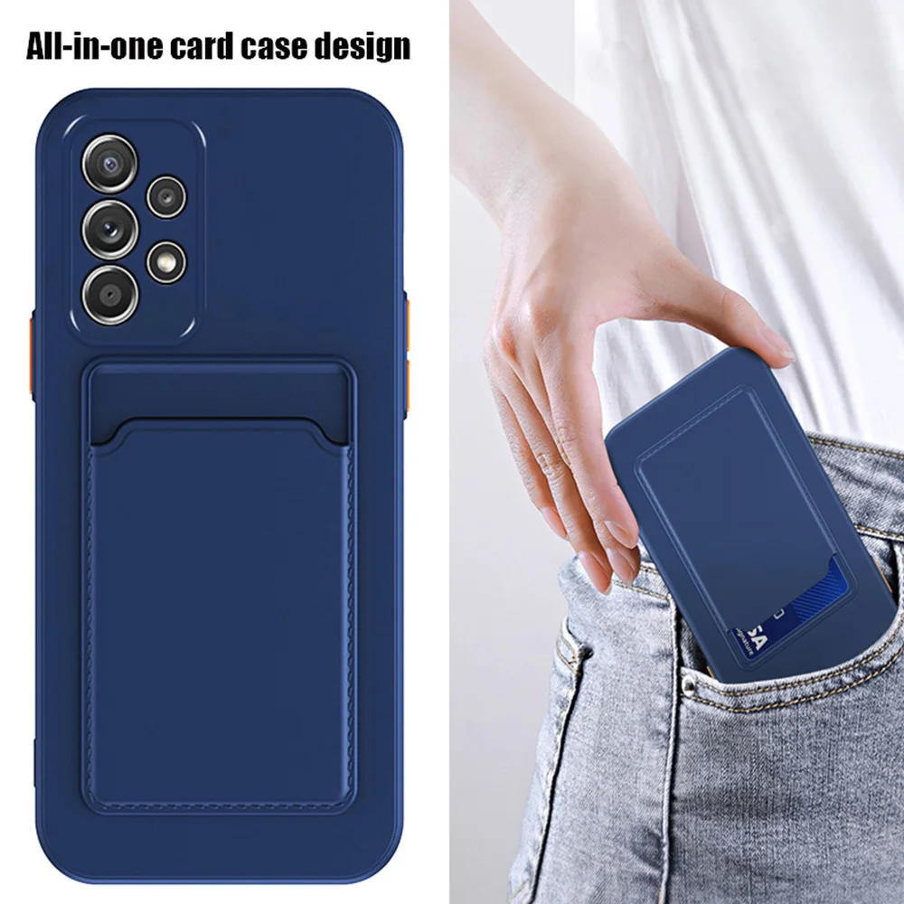 

Candy Color Soft Silicone Wallet Card Holder Phone Case on For Xiaomi Mi 11 Ultra 10T Lite 11X 10i 10S Redmi K40 Pro Back Cover