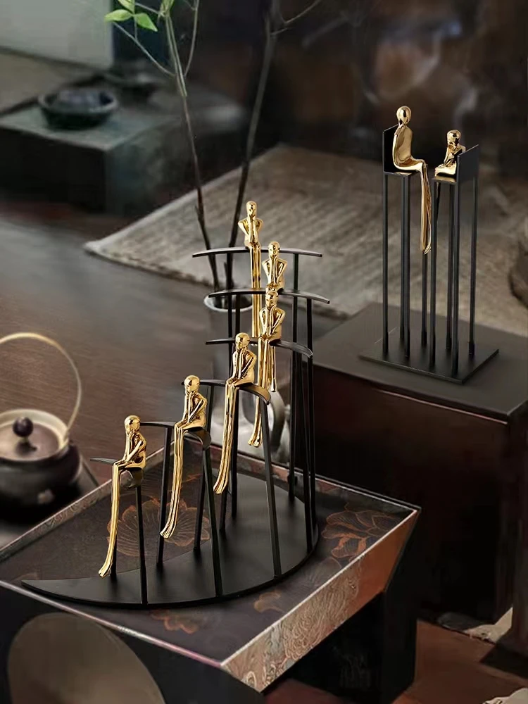 

Luxury Home Sculpture Home Decoration Copper Metal Table Top Hotel Decors Modern Living Room Art Crafts Birthday Gifts