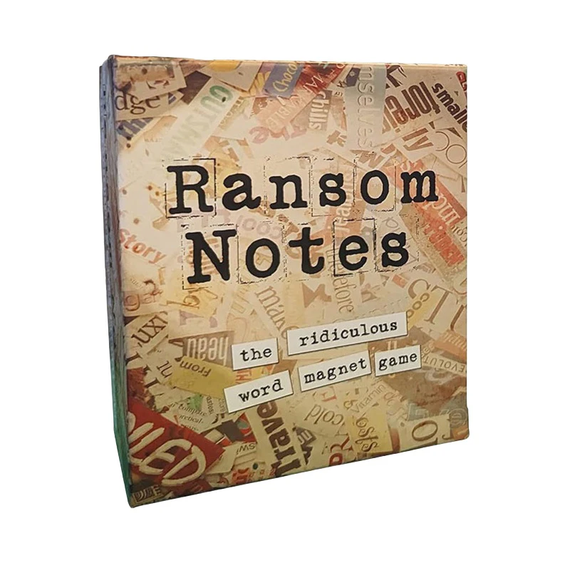 Фото Ransom Notes — беспокойно веселая игра для вечеринок с магнитом для взрослых, 3 игрока, нотатки Ransom и первые карты расширения №1