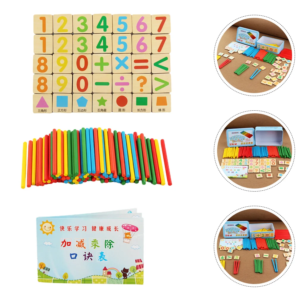 

Kindergarten Math Games Toys Counting Stick Addition Teaching Aid Sticks Wooden Manipulatives Toddler Kids Playset