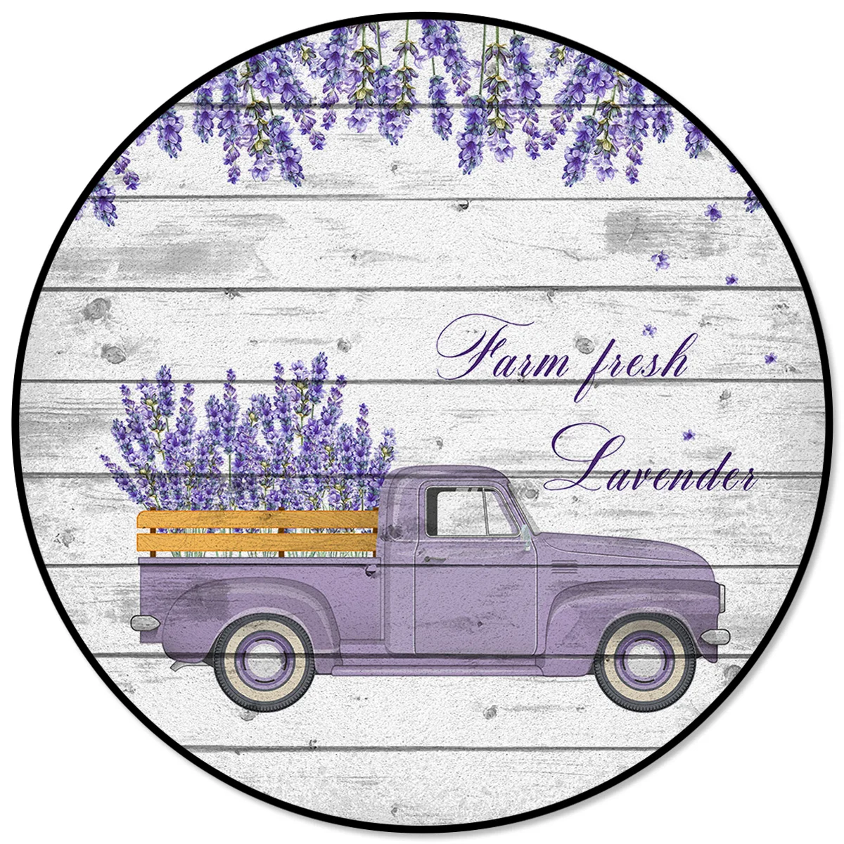 Фиолетовый лавандовый обеденный стол пол круглый ковер моющийся коврик для