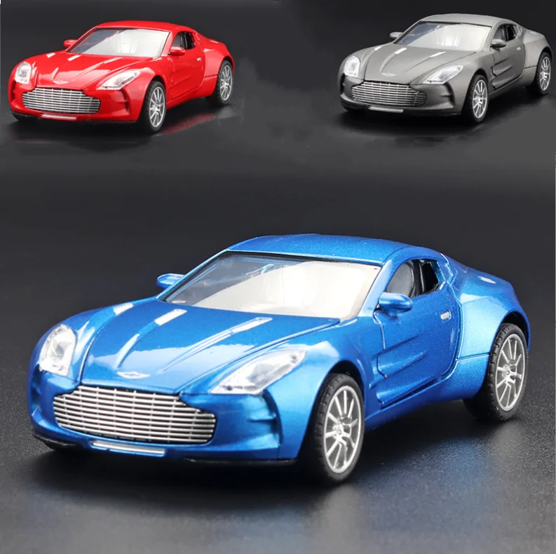 

Модель автомобиля Aston Martin из сплава со звуком и светильник в масштабе 1:32, Коллекционная модель автомобиля, детские игрушки