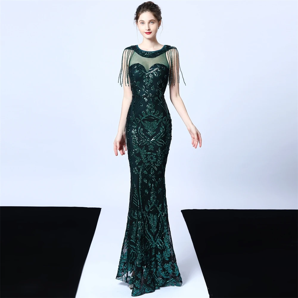 

Вечернее платье, новое эксклюзивное банкетное стильное длинное элегантное приталенное платье «рыбий хвост»