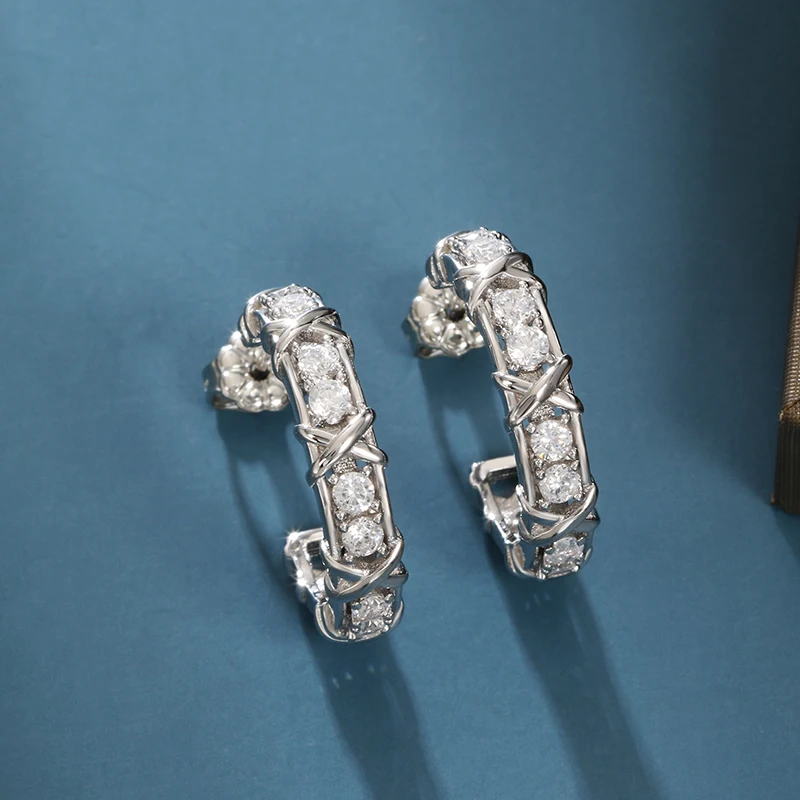 

Женские серьги из серебра 925 пробы, с фианитом