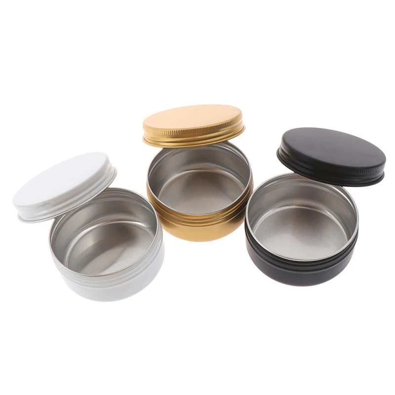 

50ml Mini Tin Refillable Bottle Box Jewelry, Candy Box Small Storage Boxes Cans Coin Earrings Gift Box Sealed Jar Packing Boxes