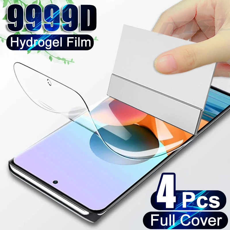 

4Pcs Hydrogel Film For Redmi Note 10 11 Pro 10S 11S 11T 10A 10C Screen Protector Xiaomi Redmi Note 8 9 Pro 9S 8T 9T 9A 9C 10T