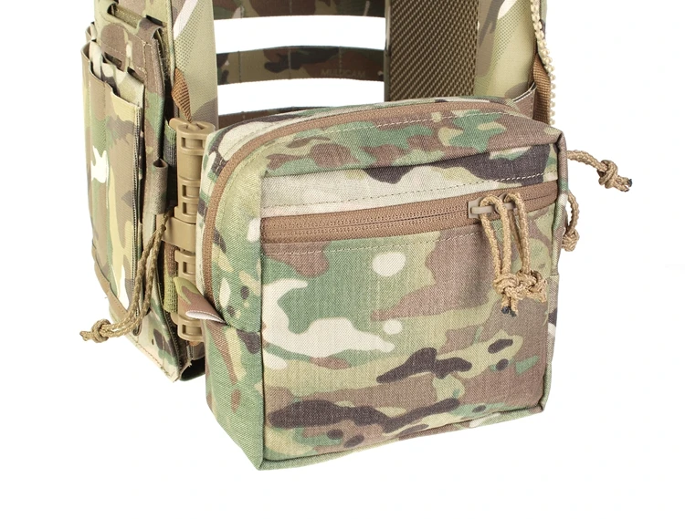 SS GP Square Zipper Sundry Bag Medium MOLLE Belt Waist Cover Attached Bag Auxiliary Bag Outdoor Camouflage