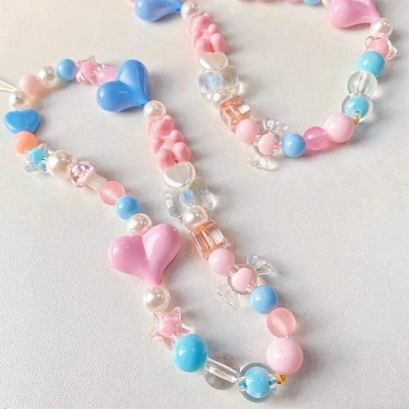 Candy Care Bear Key Chain Ladies Fashion Cute Romantic Vintage Cool Keychain Charm Korea 90s Aesthetic Bag Phone Chain Gift New