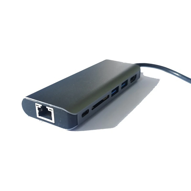 

6 в 1 USB C концентратор, HDMI + гигабитный Ethernet порт + 2XUSB3.0 + SD + PD для ноутбука ПК