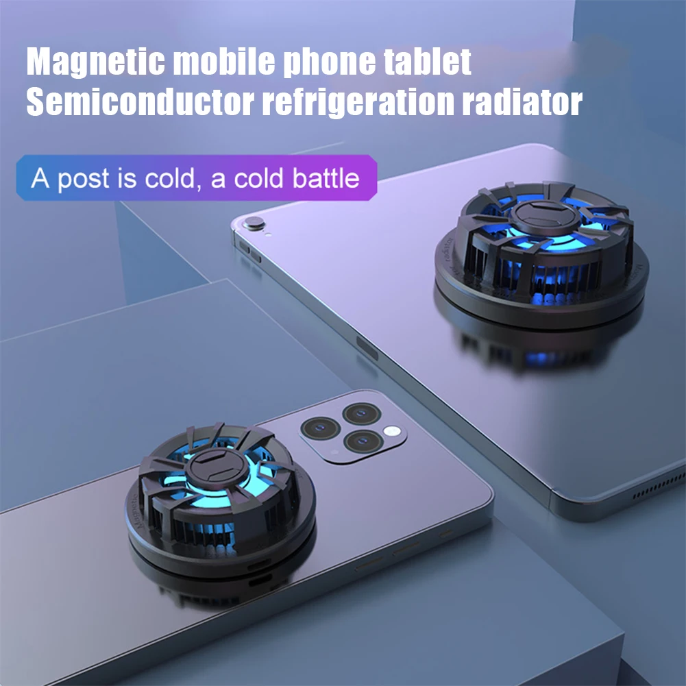 

Portable Mobile Phone Magnetic Cooling Fan Semiconductor Radiator Game Mute Heat Sink Cooler For IOS Android Phone Tablet Laptop