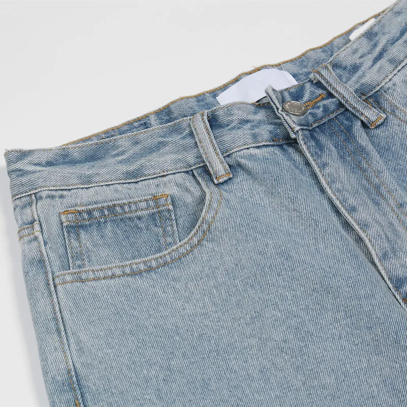 2022 Kpop Letter Embroidery Hip Hop Goth Jeans For Men Y2K Pants Elegant Straight Women Casual Denim Trousers Vaqueros De Hombre