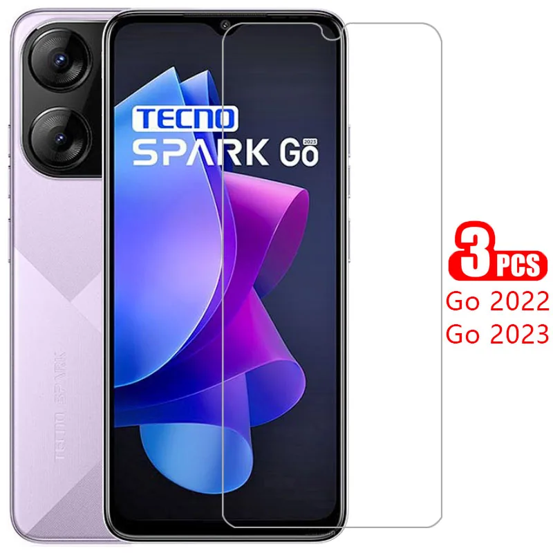 Закаленное стекло для tecno spark go 2023 2022 чехол телефона on Tech sparkgo go2023 go2022 задняя крышка