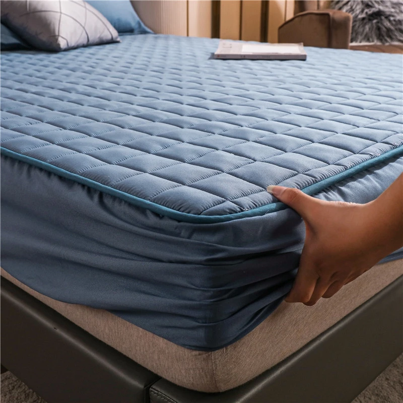 

Mattress Protection Cover Solid Color Cover MulticolorThick Cotton Waterproof Bedspread on The bed 90*200/150*200 Mattress Cover