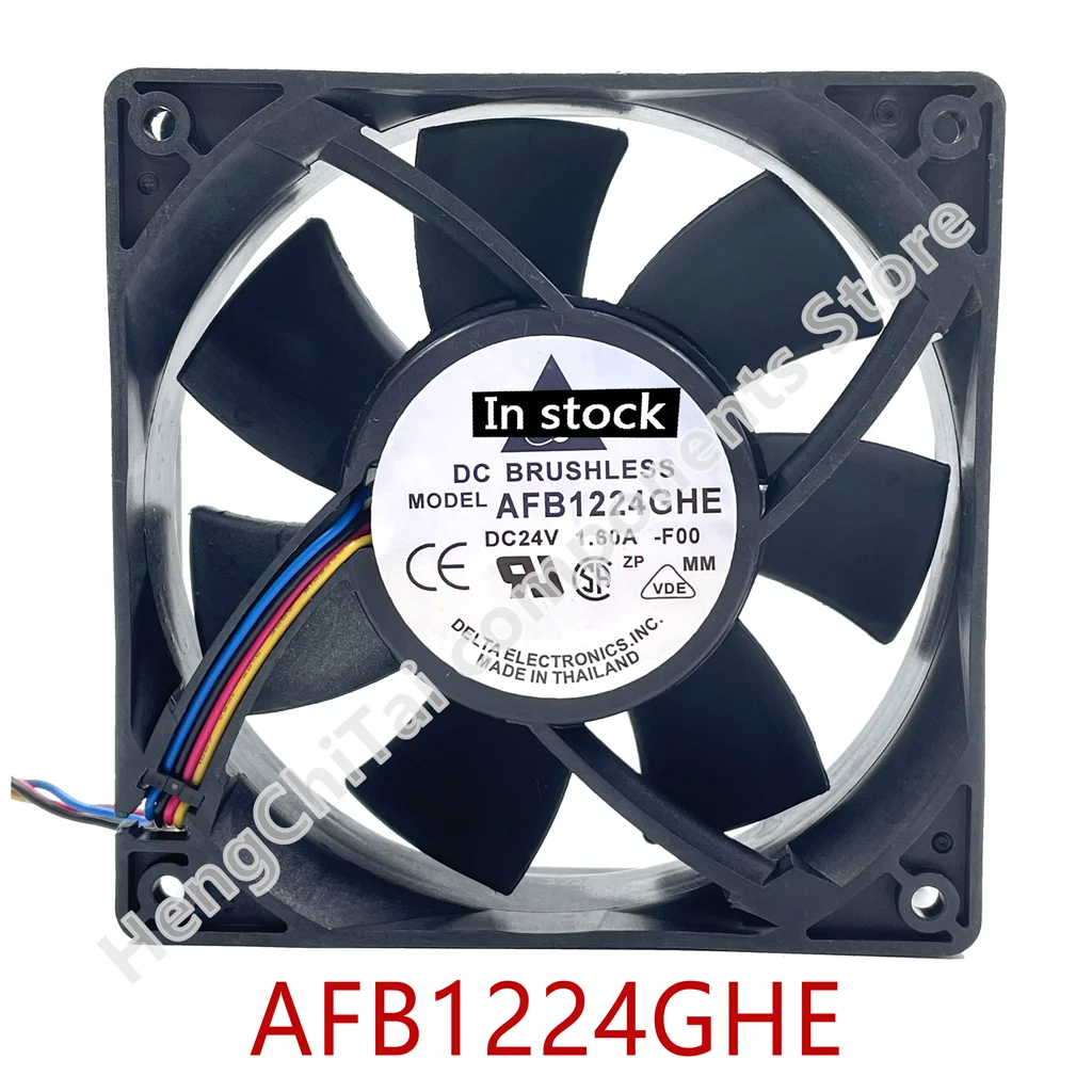 Оригинальный 100% рабочий AFB1224GHE 12038 24 в а вентилятор с двумя шариками afb1224ghe 12 см