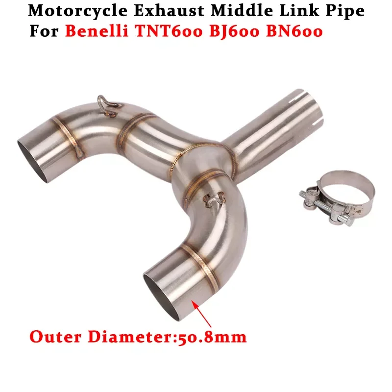 

NEW2023 Slip On For Benelli 600 TNT600 BN600 BJ600 TNT BJ 600 Motorcycle Exhaust Escape System Modified Double Muffler Middle Li