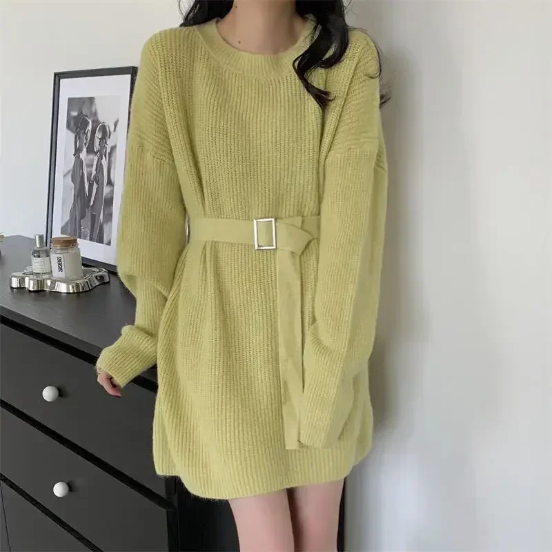 Женское вязаное платье шангkaka серое