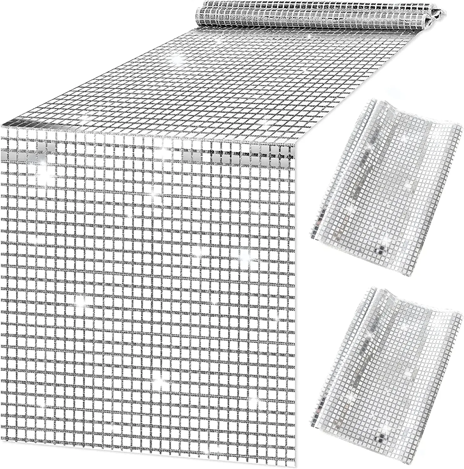 

Sequin Metallic Runner Disco Dining Wedding 33*180cm Table Mirror Glitter For Foil Gold/silver Table Party Birthday Decoration