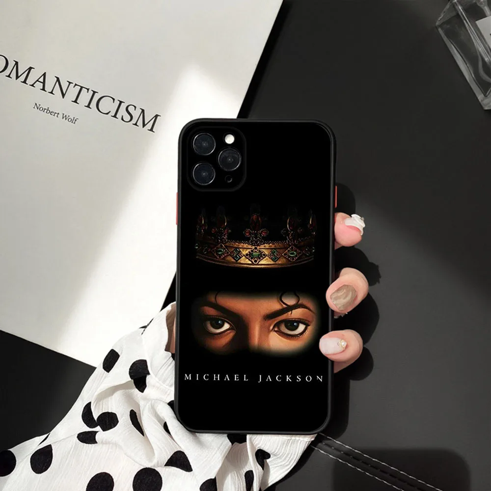 Чехол для телефона iPhone 14 13 12 Mini 11 15 Pro XS Max X XR SE 7 8 6S 6 Plus MJ Майкл Джексон Прозрачный