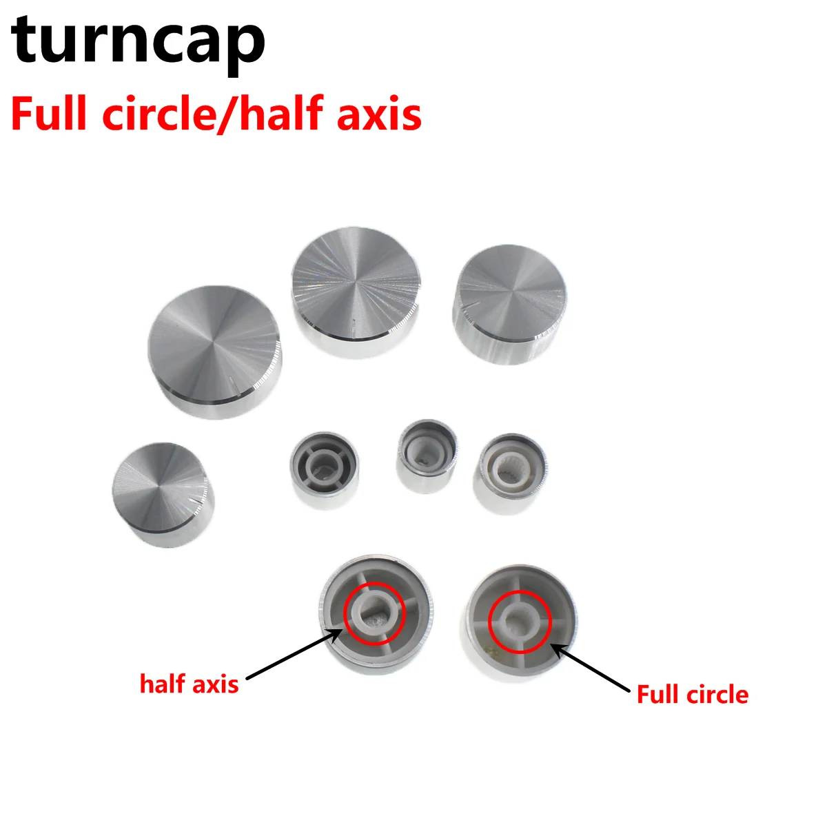 

Ручки потенциометров Hongqichip серебристые 6 мм