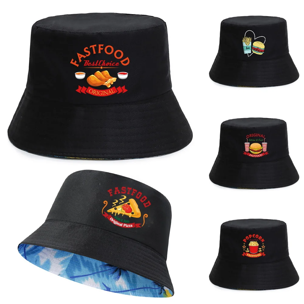 

Bucket Hats Boy/girls Fisherman Cap Street Fishing Hat Bob Ricard Reversible Panama Hat Outdoor Sunbonnet Beach Cap Food Pattern