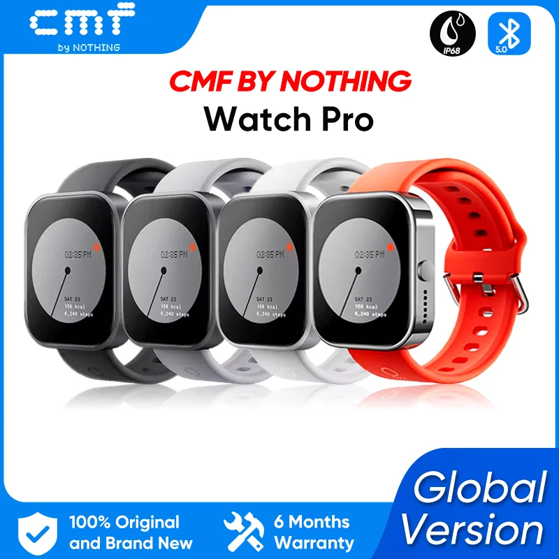 Глобальная версия CMF от Nothing Watch Pro Smartwatch 1 96-дюймовый AMOLED-дисплей Bluetooth 5 3 IP68