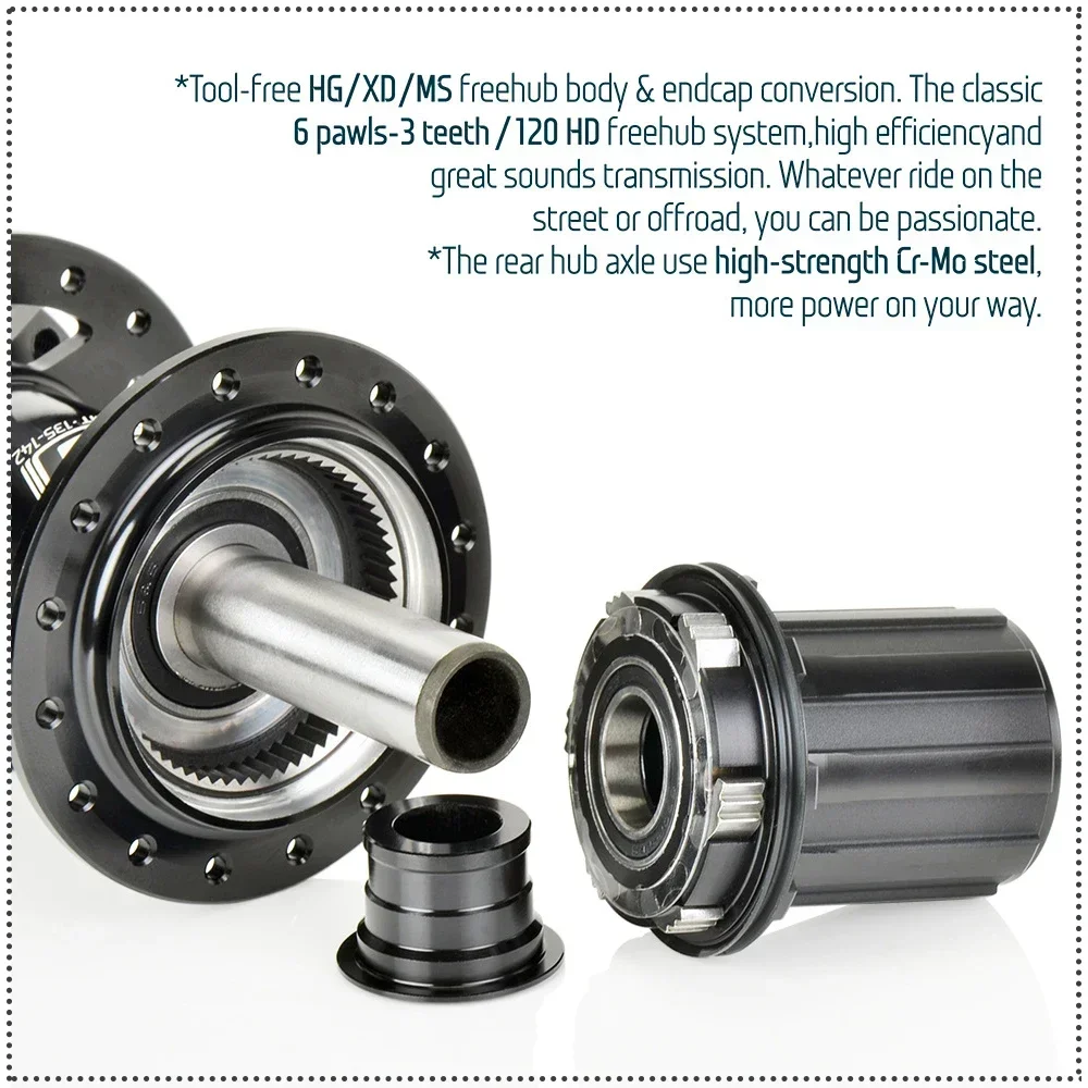 KOOZER 450 Boost Cube 32 отверстия MTB 12x148 Задняя ступица через ось 15x110 Передняя велосипеда