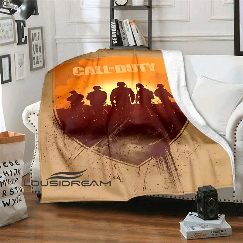 

Call of Duty Logo Gamer Fashion Print Blanket Kids Boy Bedroom Rest Plush Blanket 3d Cartoon Anime Game War Soft Throw Blanket