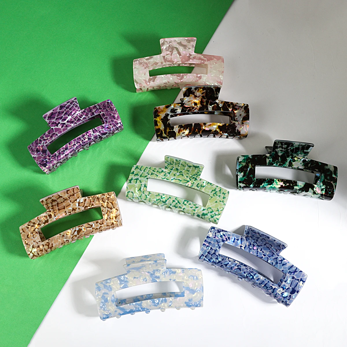 

INS New Colorful Acetate Large Hair Claws For Women Trendy Jewelry Ponytail Hair Clip Accessories Hairpins Barrette Headwear