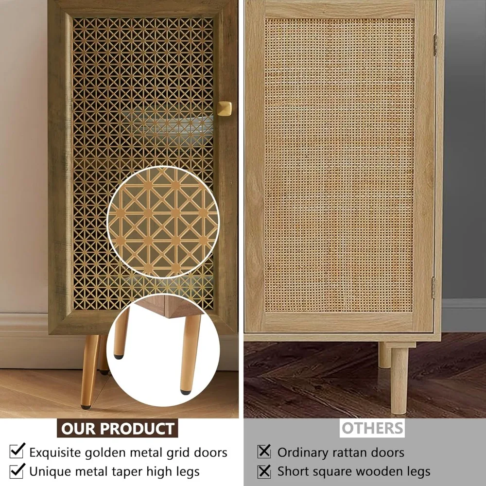 Большой буфет-буфет 63 дюйма со светодиодной подсветкой акцентный шкаф для