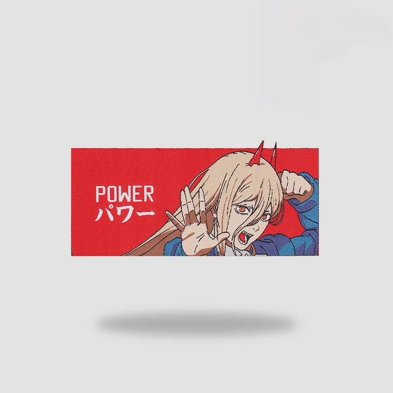 Аниме бензопила человек пава вышивка нашивка крючок и петля искусственная